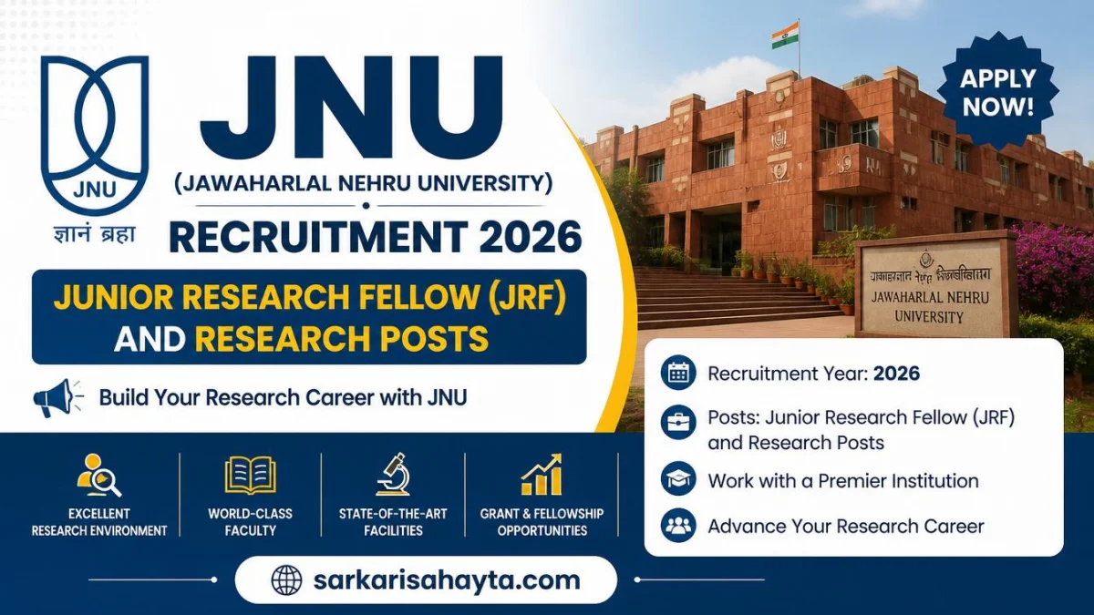 📢 JNU Recruitment 2026 – Junior Research Fellow (JRF) and Research Posts 🎓