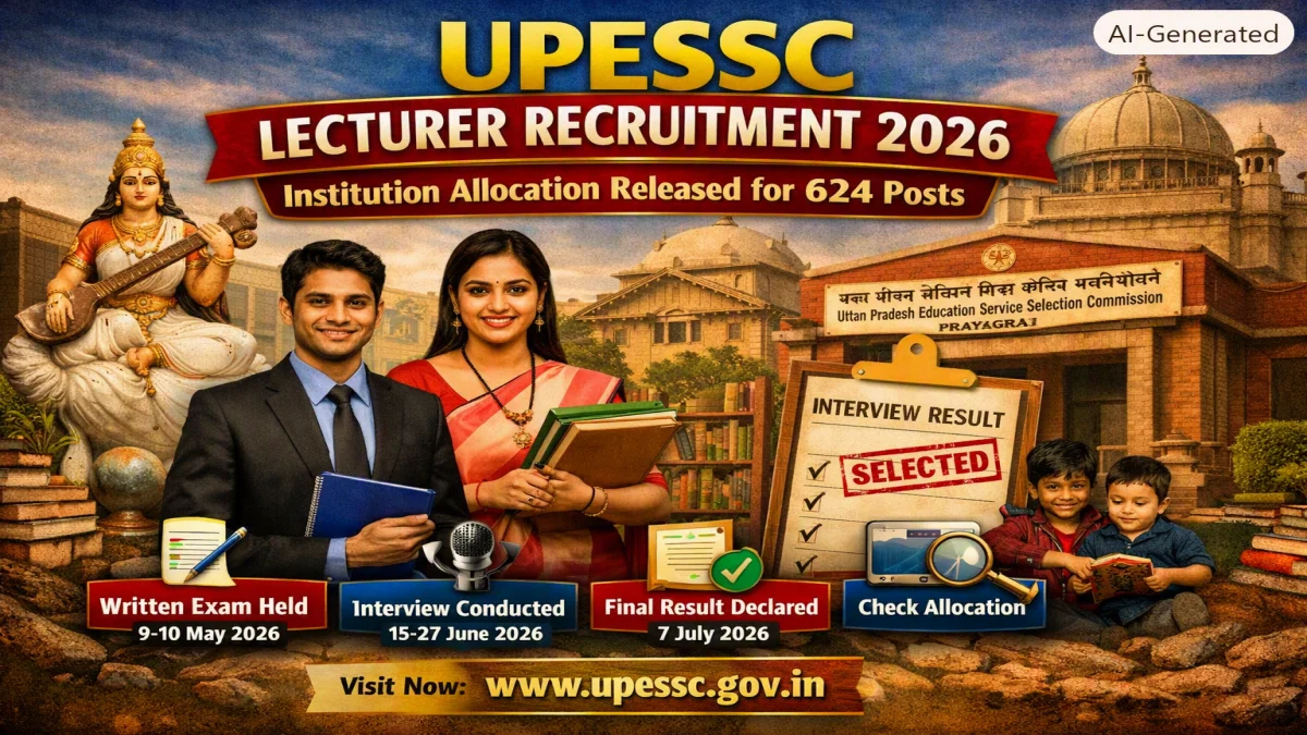 UPESSC Lecturer Recruitment 2026 – Institution Allocation Released for 624 Posts