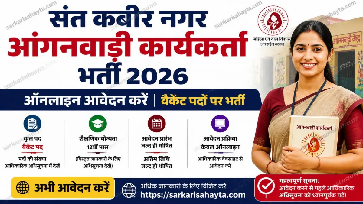 Sant Kabir Nagar Anganwadi Worker Recruitment 2026 – Apply Online for Vacant Posts