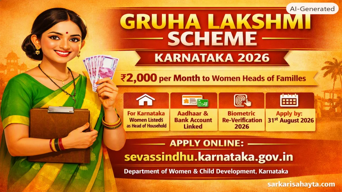 Gruha Lakshmi Scheme Karnataka 2026 – ₹2,000 Monthly Assistance for Women Heads of Households