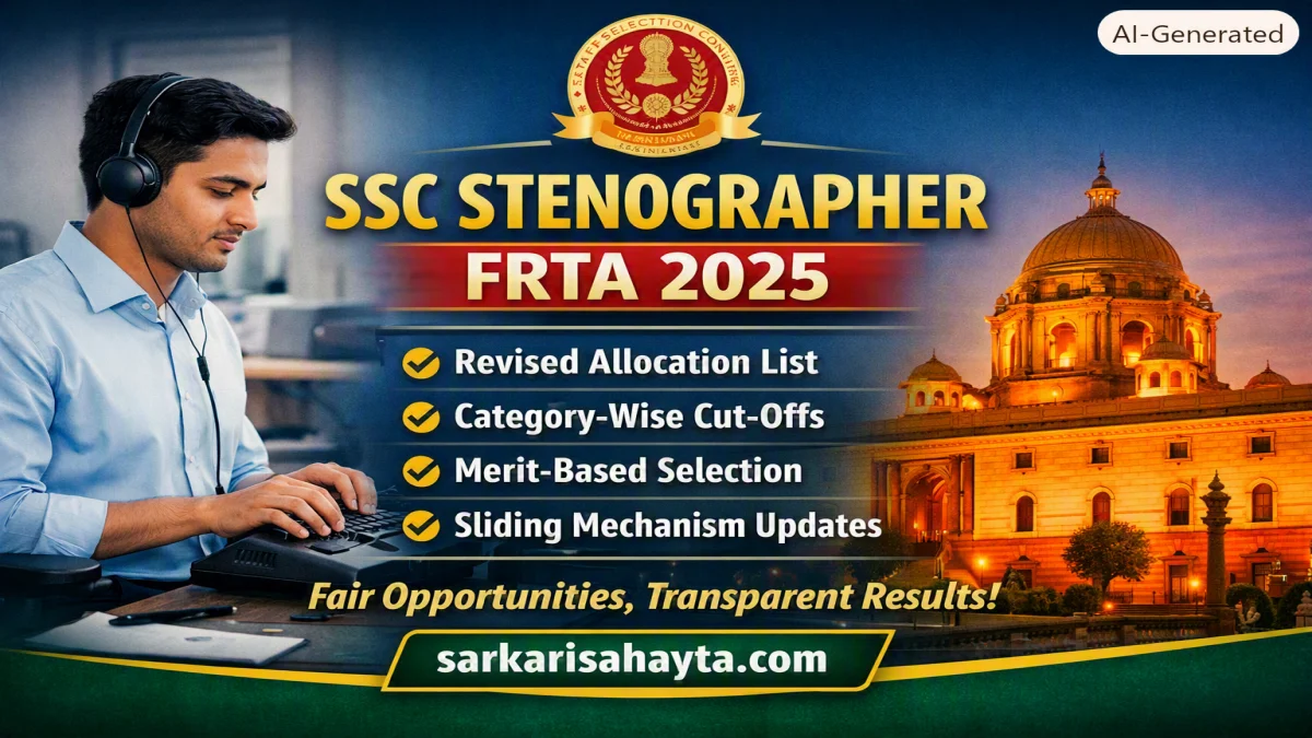 SSC Stenographer Grade ‘C’ and ‘D’ Examination 2025: Revised First Round of Tentative Allocation (FRTA) Announced