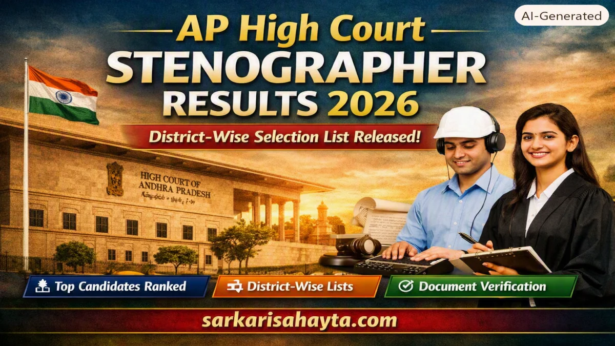 AP High Court Stenographer Grade‑III Provisional Selection List 2026 – District‑Wise Ranking of Selected Candidates