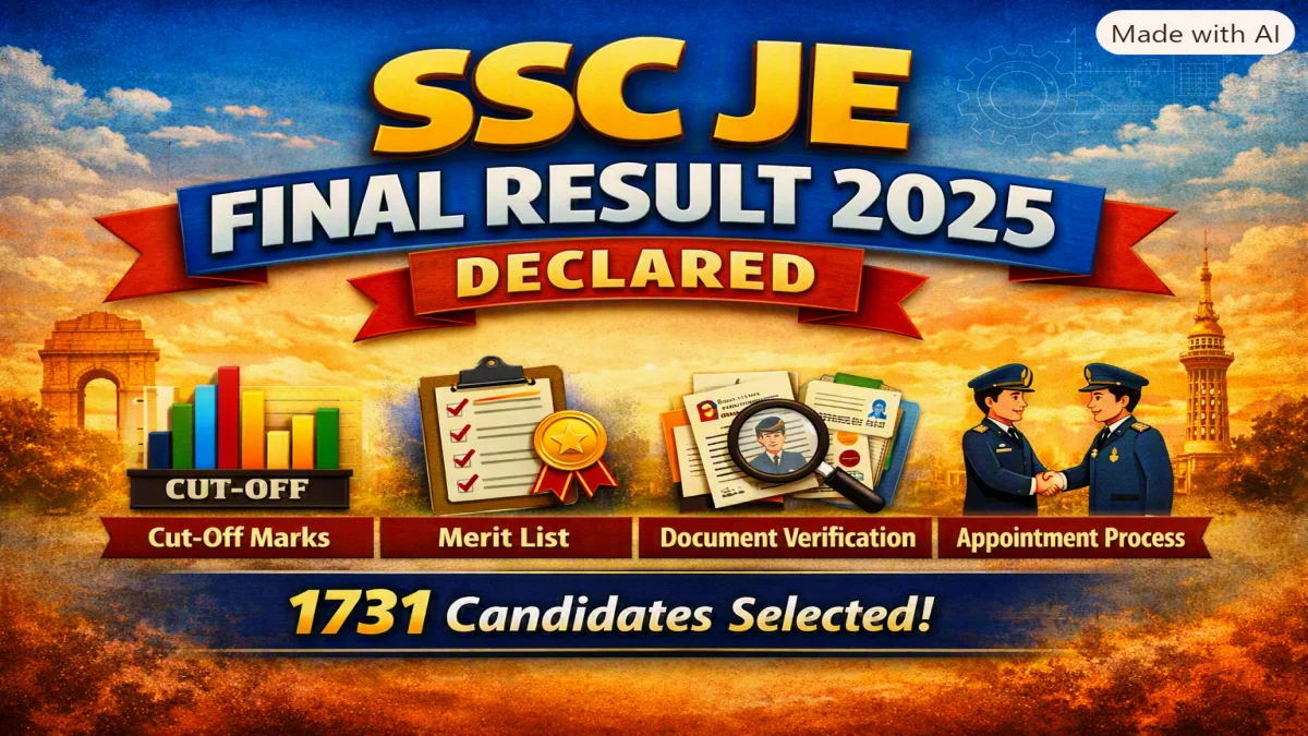 SSC JE Final Result 2025 Declared – Cut-Offs, Merit List, Document Verification & Appointment Process