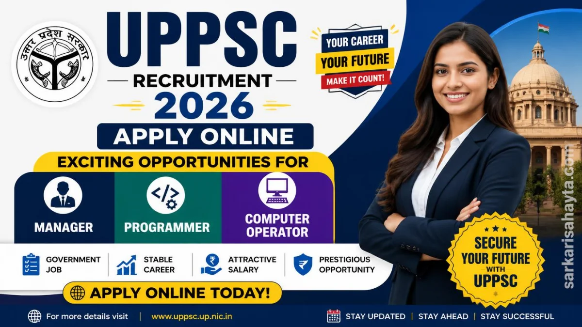 UPPSC Recruitment 2026 – Apply Online for Manager, Programmer & Computer Operator Posts