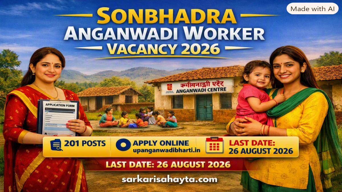 Anganwadi Worker Recruitment 2026 – Apply Online for 201 Vacancies in Sonbhadra