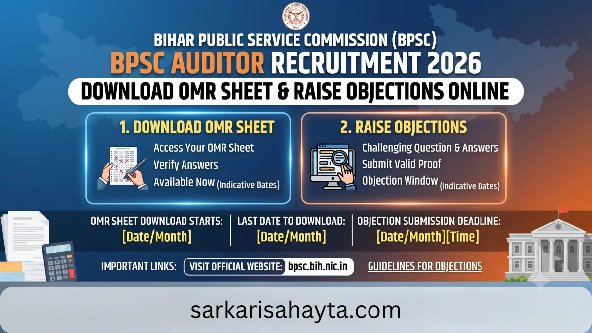 BPSC Auditor Recruitment 2026 – Download OMR Sheet & Raise Objections Online