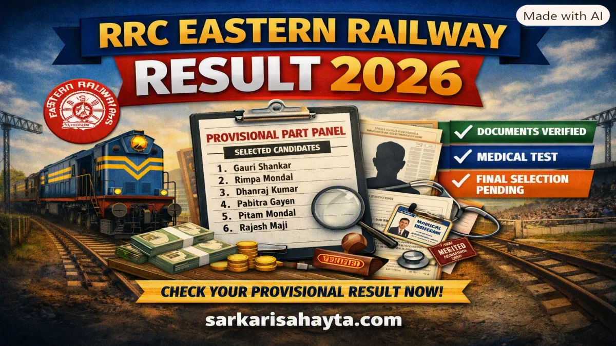 RRC Eastern Railway Provisional Part Panel 2026 – CEN 01/2019 Level‑1 Posts