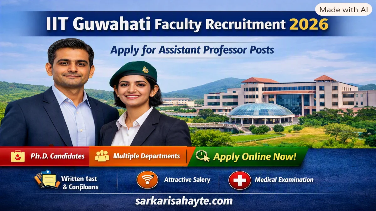 IIT Guwahati Faculty Recruitment 2026 – Apply Online for Assistant Professor Jobs