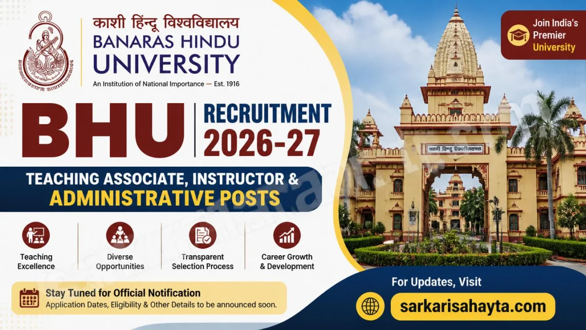 BHU Recruitment 2026-27 – Teaching Associate, Instructor & Administrative Posts