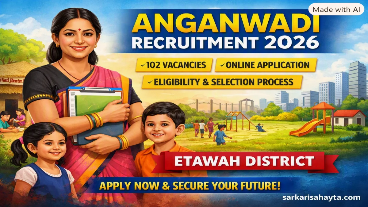 Etawah Anganwadi Worker Recruitment 2026 – 102 Vacancies, Eligibility, Online Application & Selection Process