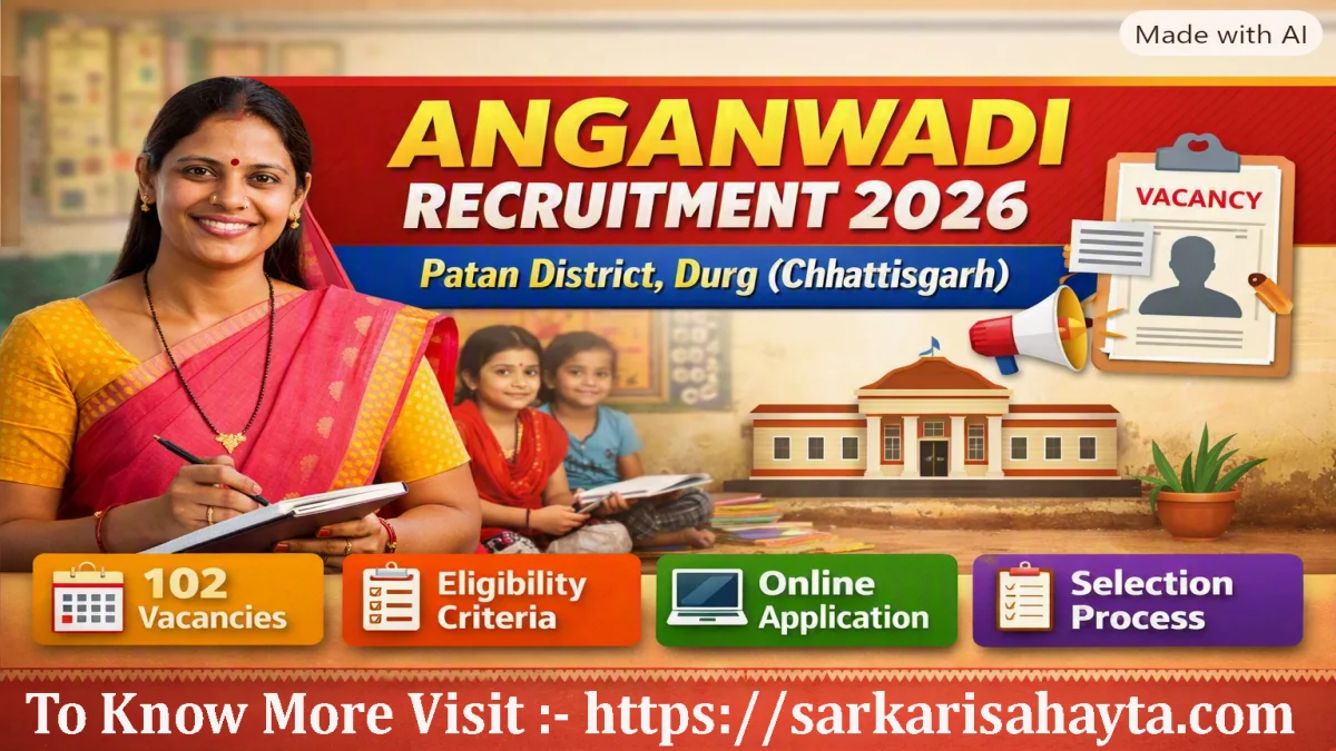 Anganwadi Helper Recruitment 2026 – Patan District Durg Notification, Eligibility, Online Application & Selection Process