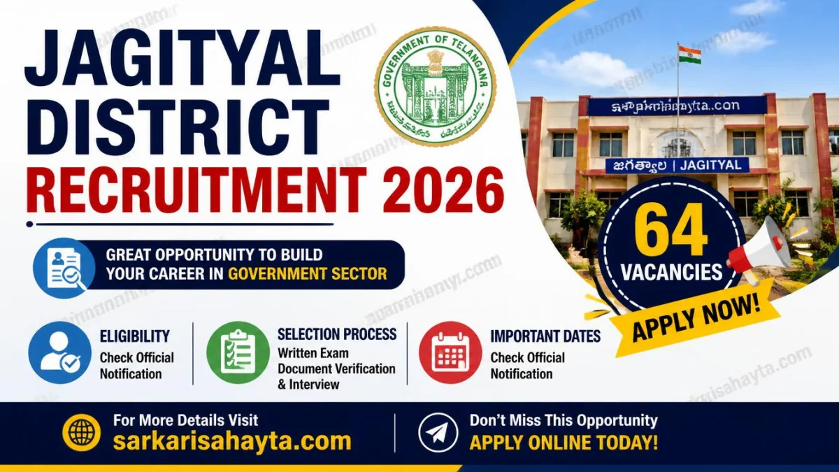 Jagityal District Recruitment 2026 – 64 Vacancies, Eligibility & Selection Process