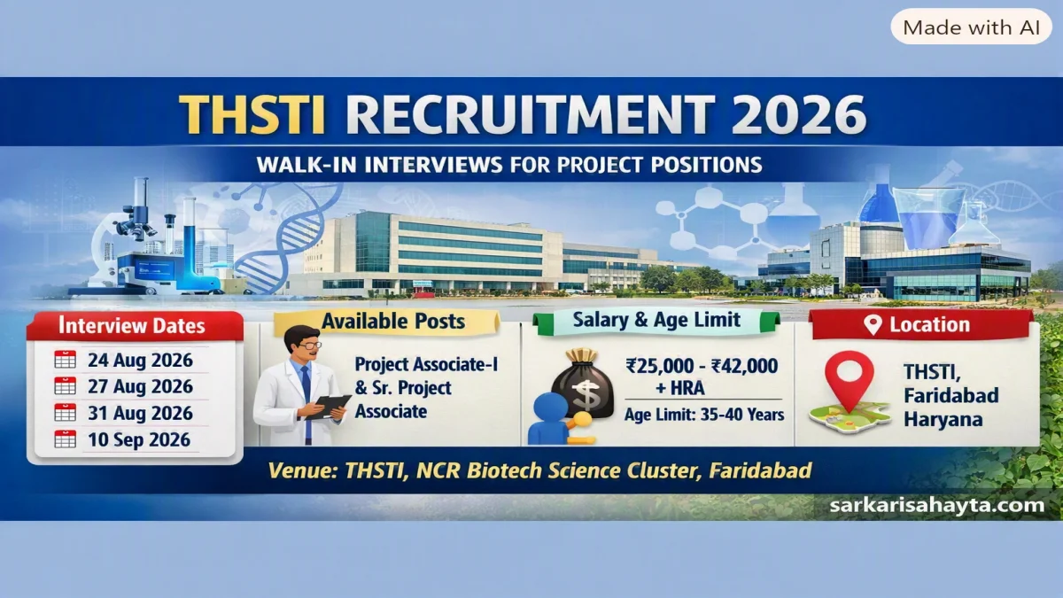 🏥 BRIC‑THSTI Recruitment 2026 – Walk‑in Interviews for Project Positions
