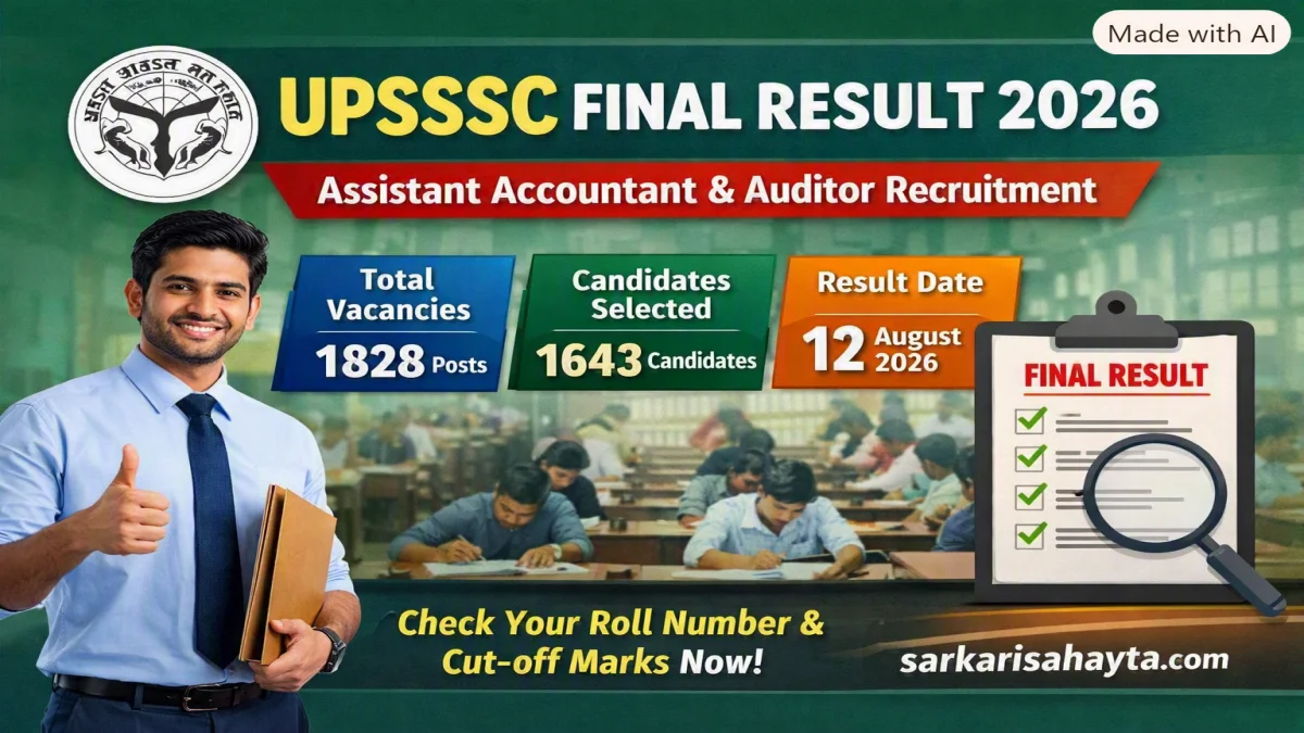 📊 UPSSSC Final Result 2026 – Assistant Accountant & Auditor Recruitment