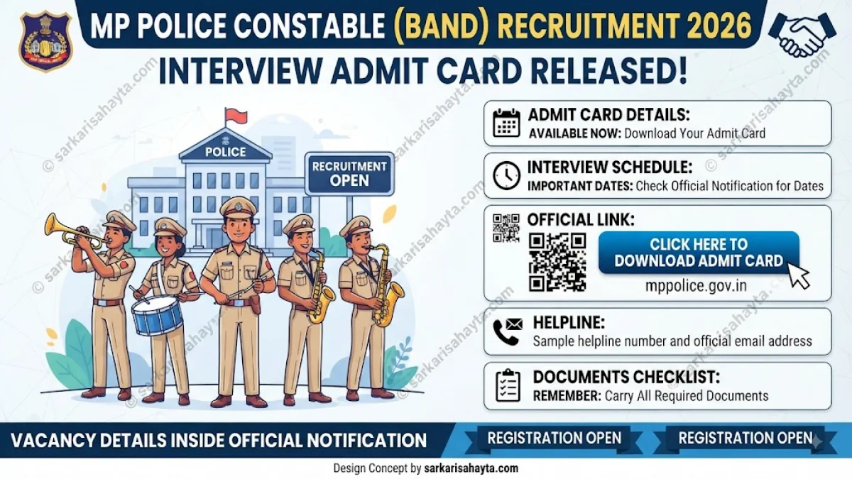 🎺 MP Police Constable (Band) Recruitment 2026 – Interview Admit Card Released