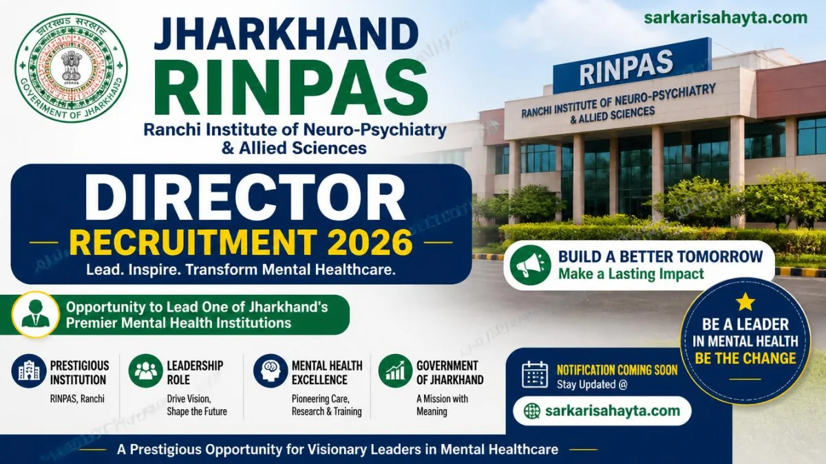🏥 Jharkhand RINPAS Director Recruitment 2026 – Official Notification