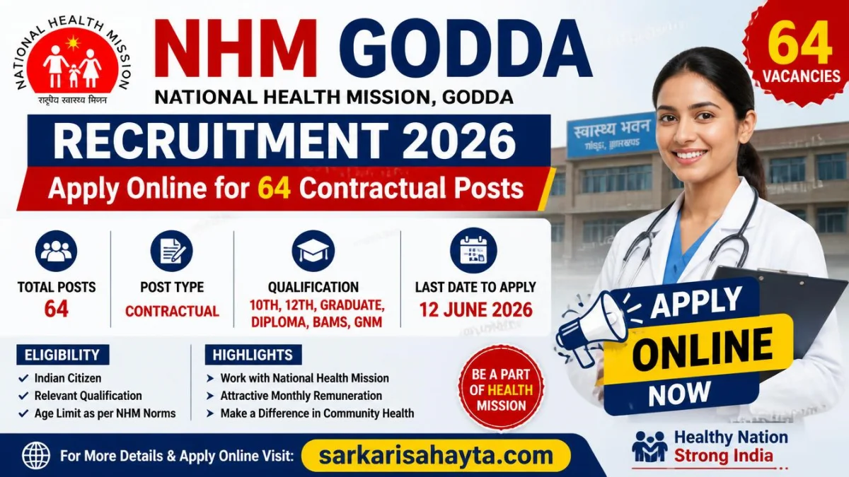 🏥 NHM Godda Recruitment 2026 – Apply Online for 64 Contractual Posts