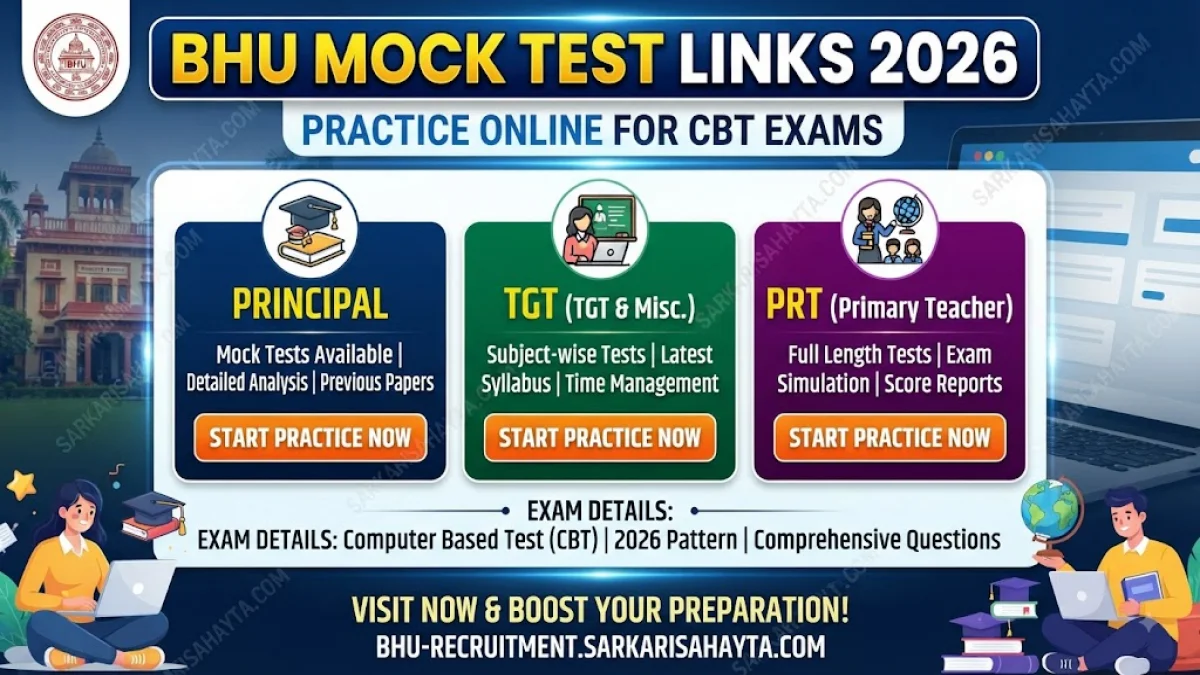 BHU Mock Test Links 2026 – Practice Online for Principal, TGT & PRT CBT Exams