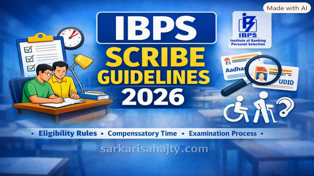 IBPS CRP PO/MT XVI 2026 – Official Scribe Guidelines for PwBD Candidates