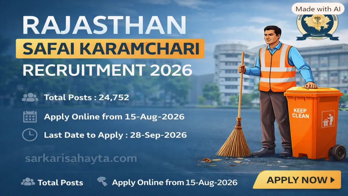 Rajasthan Contractual Safai Karamchari 2026 – Apply Online for 24,752 Vacancies