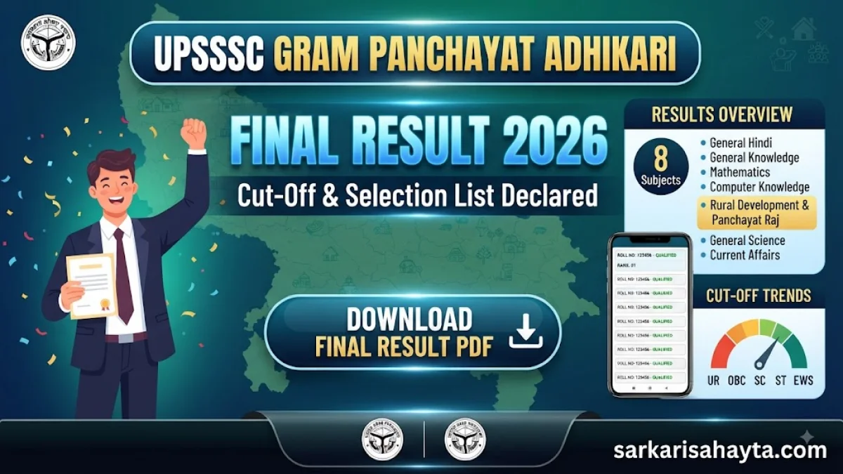 UPSSSC Gram Panchayat Adhikari Final Result 2026 – Cut‑Off & Selection List Declared