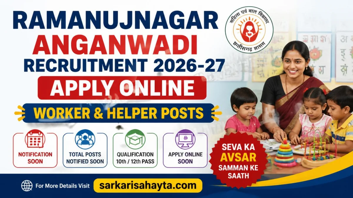 Ramanujnagar Anganwadi Recruitment 2026‑27 – Apply Online for Worker & Helper Posts