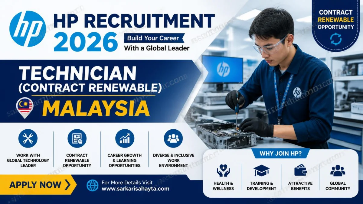 HP Recruitment 2026 – Technician (Contract Renewable) Malaysia