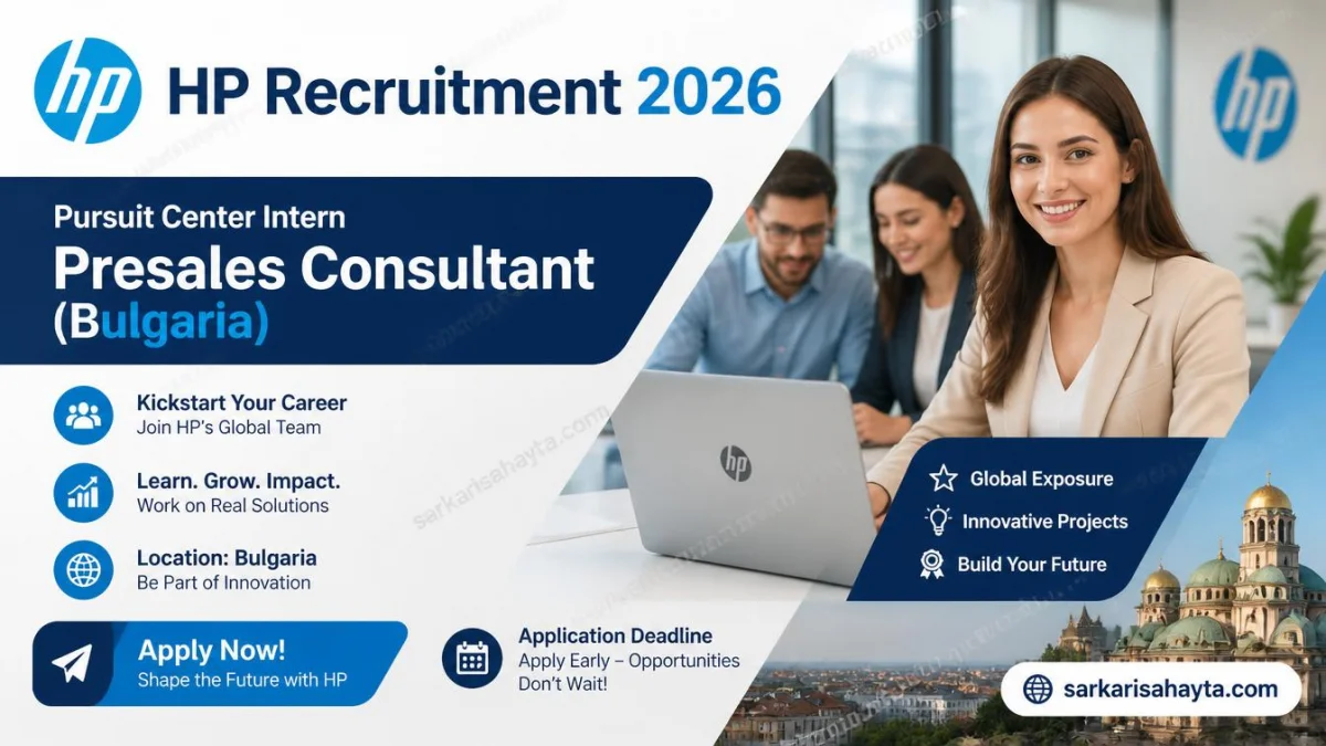 HP Recruitment 2026 – Pursuit Center Intern Presales Consultant (Bulgaria)