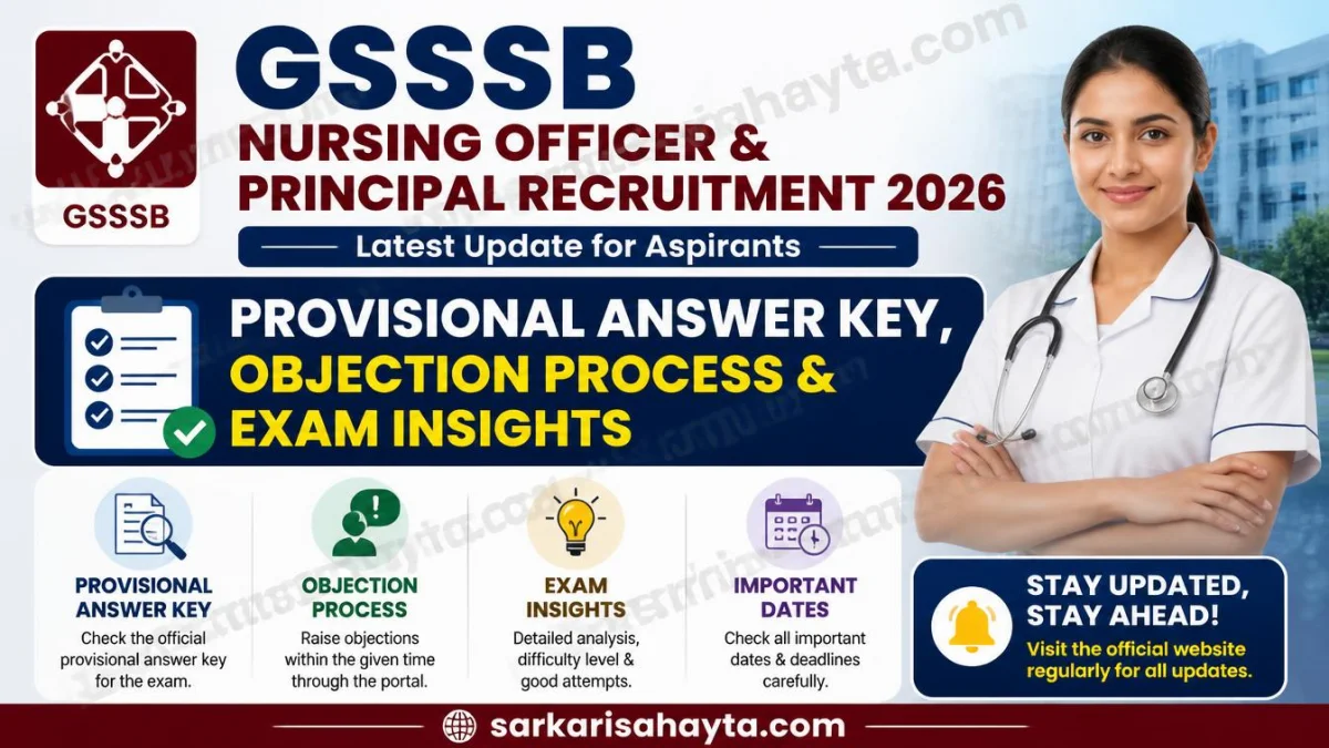GSSSB Nursing Officer & Principal Recruitment 2026: Provisional Answer Key, Objection Process & Exam Insights