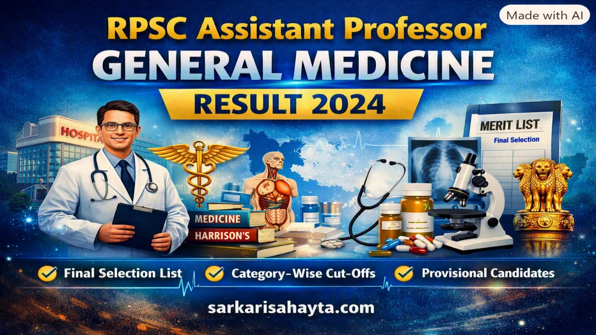 RPSC Assistant Professor (General Medicine) Exam 2024: Final Result, Cut‑Offs & Merit List