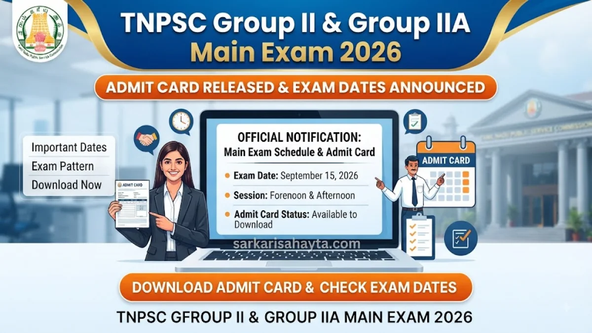 TNPSC Group II & Group IIA Main Exam 2026: Admit Card Released & Exam Dates Announced
