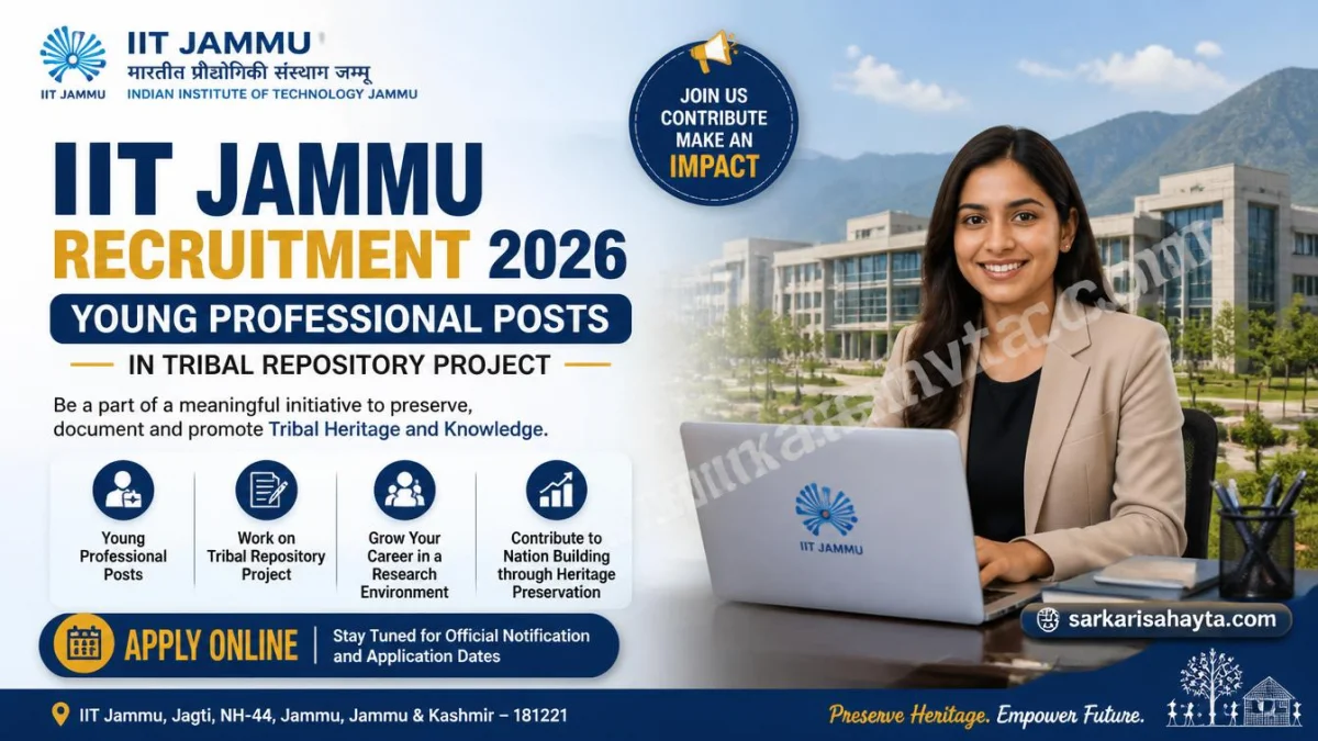 IIT Jammu Recruitment 2026: Young Professional Posts in Tribal Repository Project