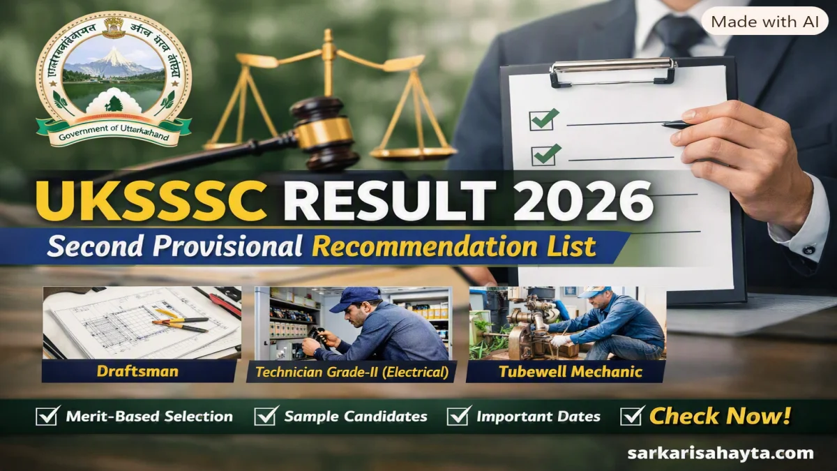 UKSSSC Recruitment Result 2026 – Second Provisional Recommendation List