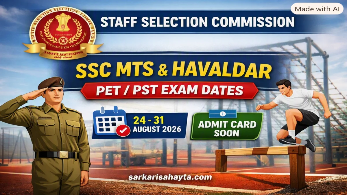 SSC MTS & Havaldar Exam 2025 – PET/PST Schedule Released