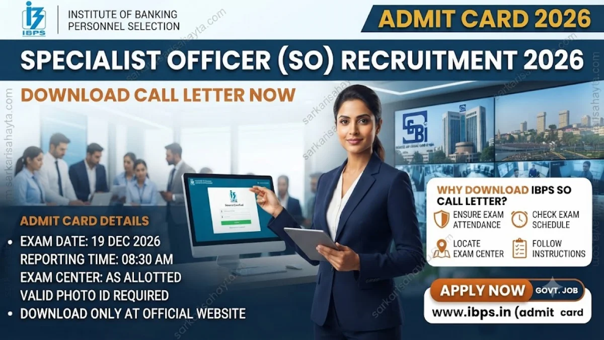 IBPS SO Admit Card 2026 – Download Specialist Officer Call Letter Now