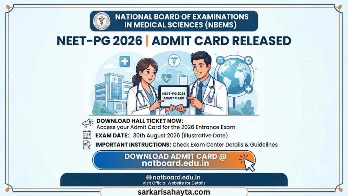 NEET-PG 2026 Admit Card Released: Download Hall Ticket Now @ natboard.edu.in