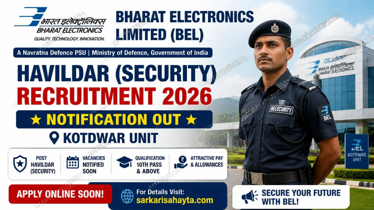Bharat Electronics Limited Havildar (Security) Recruitment 2026: Notification Out for Kotdwar Unit