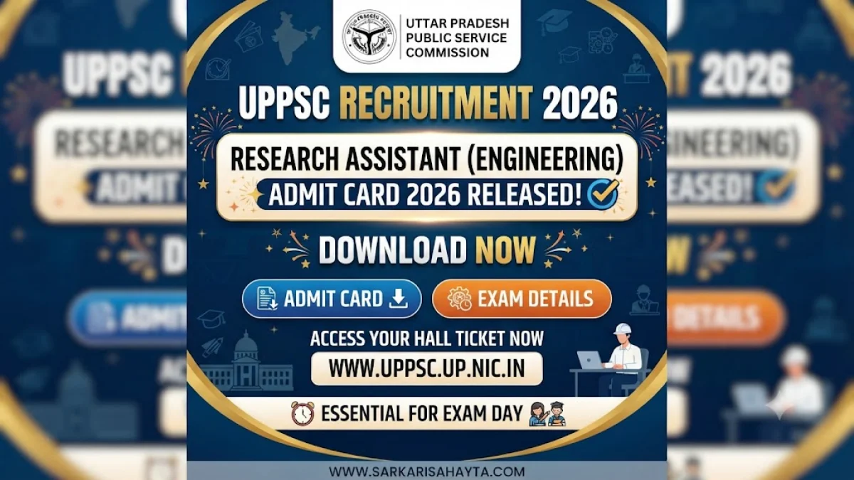 UPPSC Research Assistant (Engineering) Admit Card 2026 – Download Now