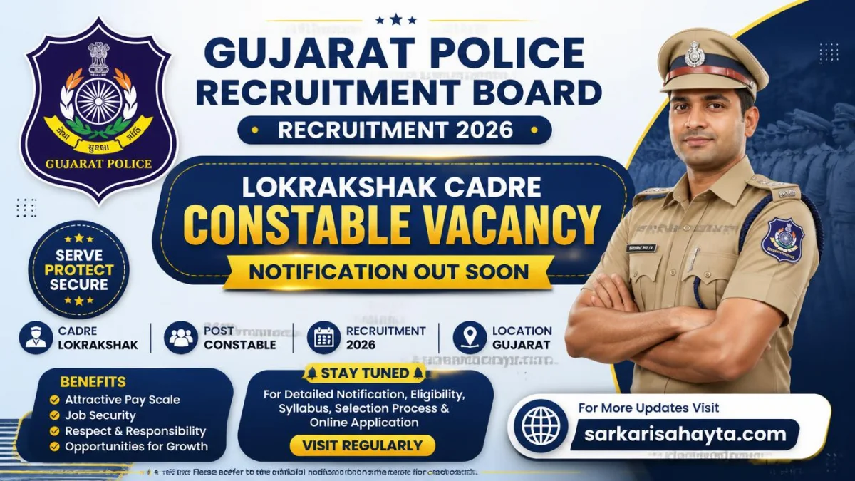 Gujarat Police Recruitment Board 2026 – Lokrakshak Cadre Constable Vacancy Notification