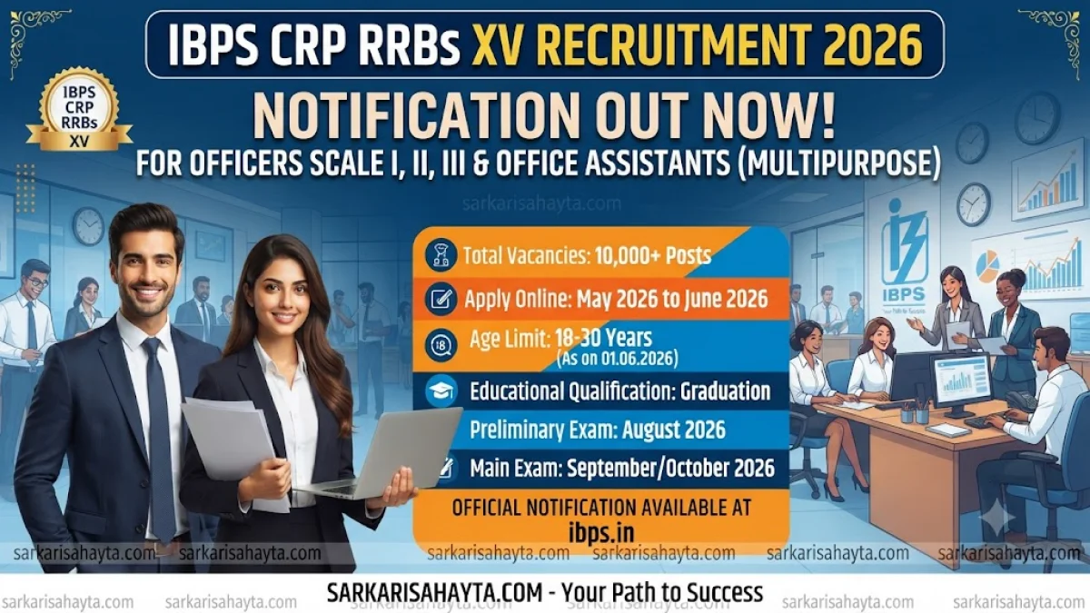 IBPS CRP RRBs XV Recruitment 2026: Officers & Office Assistants Notification