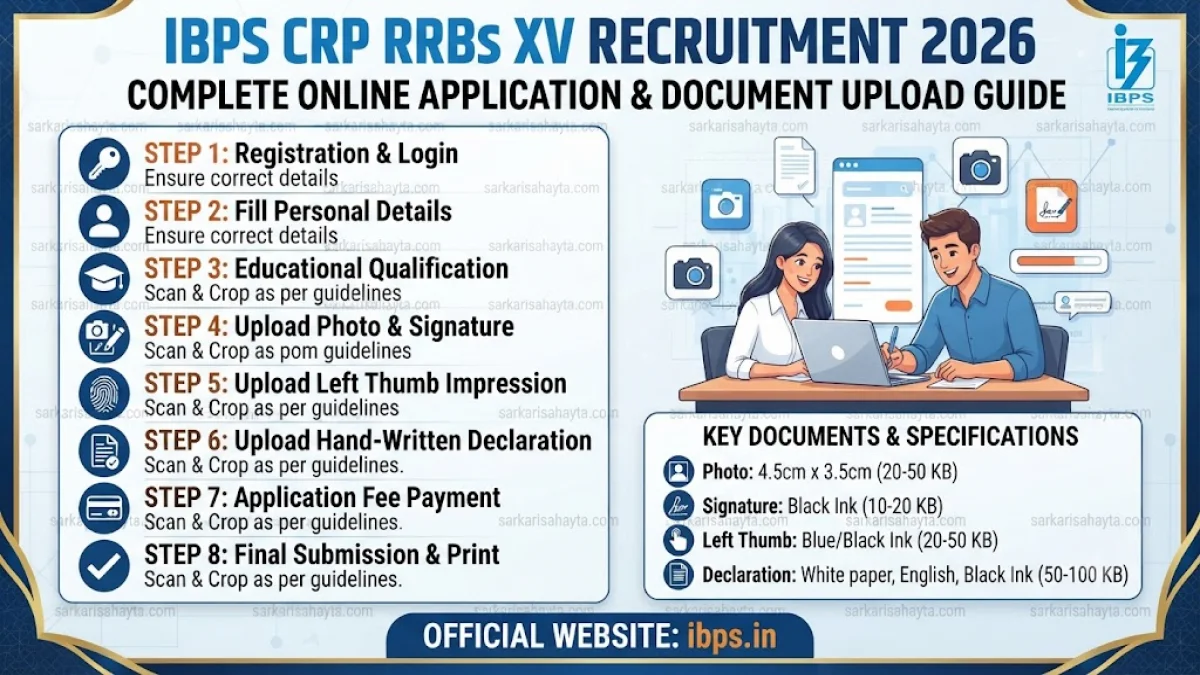 IBPS CRP RRBs XV Recruitment 2026: Complete Online Application & Document Upload Guide