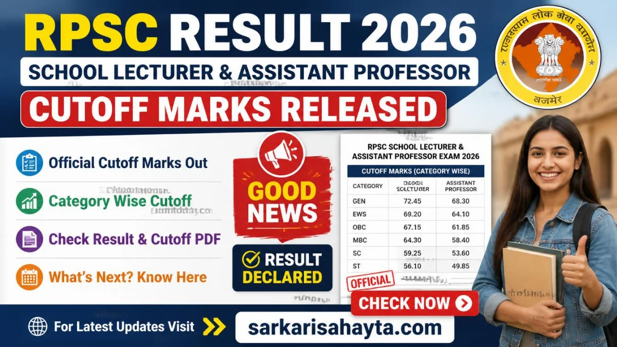 RPSC Result 2026: School Lecturer and Assistant Professor Cutoff Marks Released