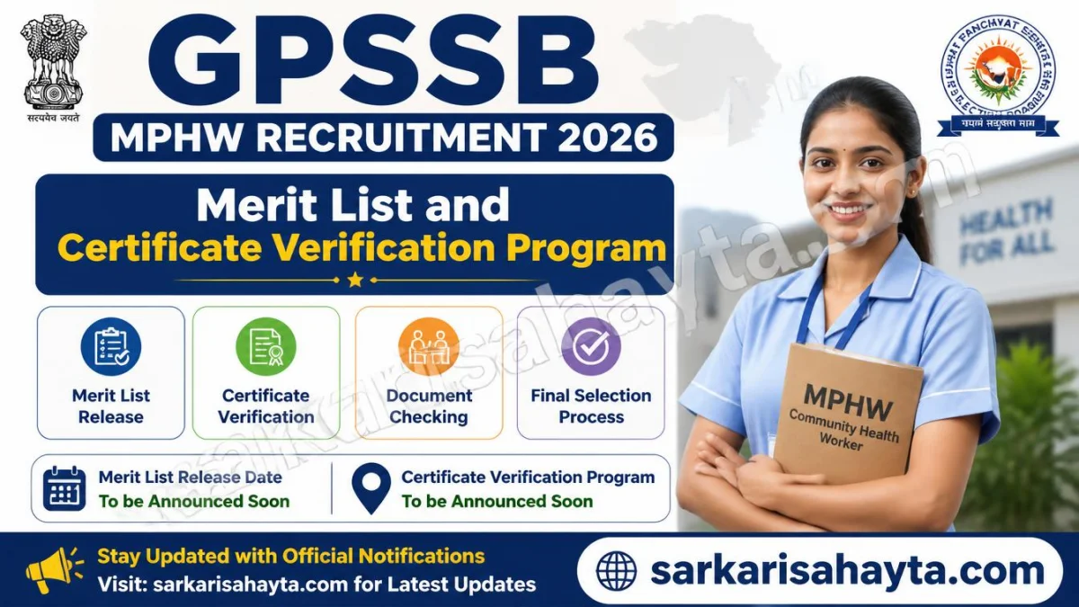 GPSSB MPHW Recruitment 2026: Merit List and Certificate Verification Program