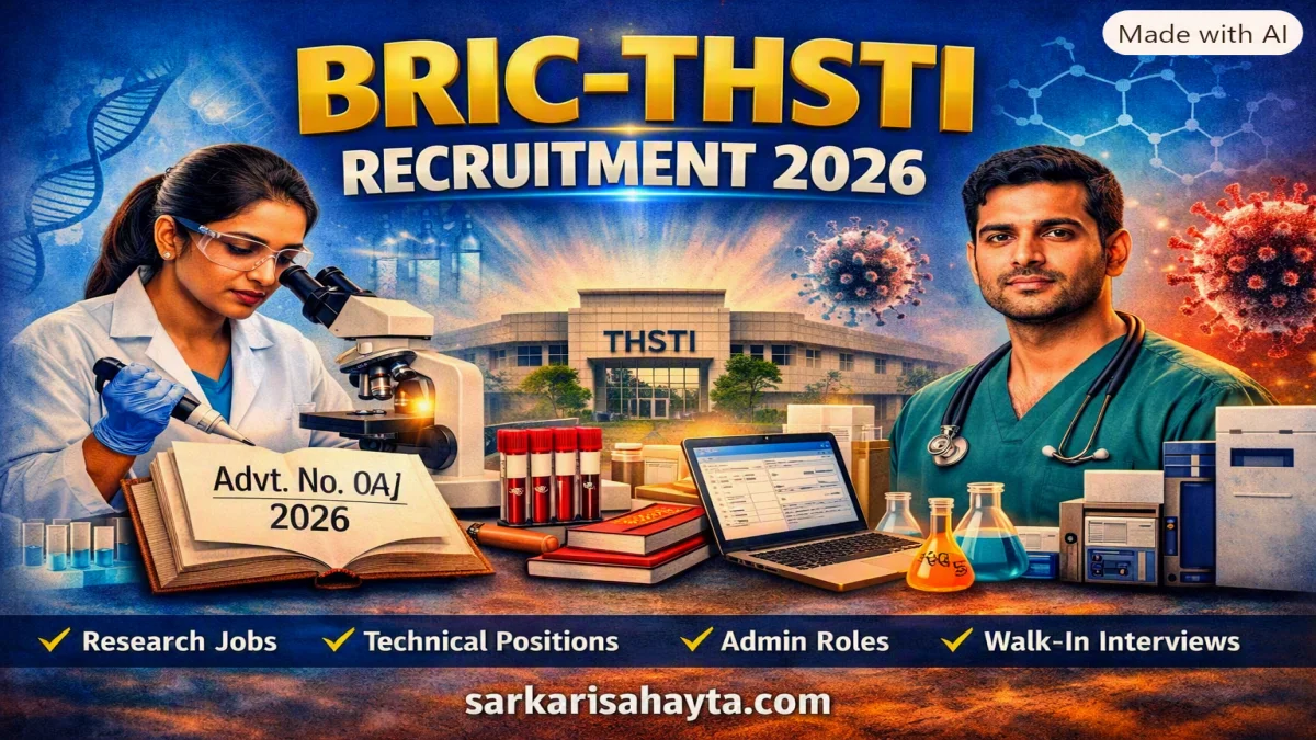 BRIC-THSTI Recruitment 2026: Walk-in Interviews for Research, Technical, and Administrative Posts