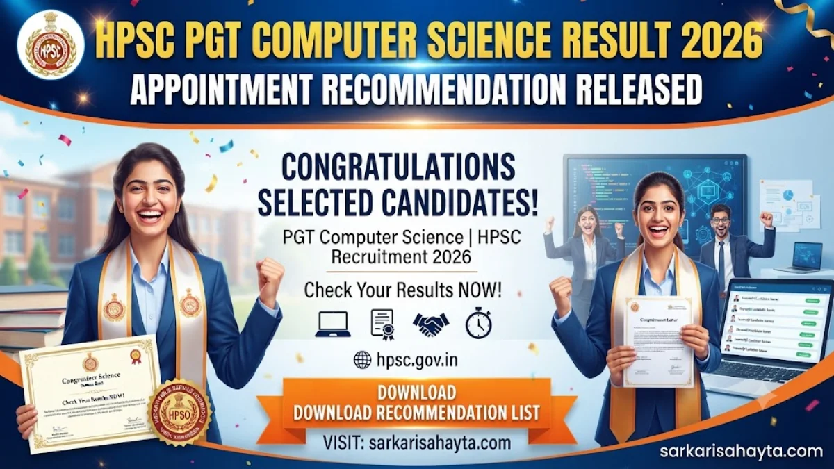 HPSC PGT Computer Science Result 2026: Appointment Recommendation Released