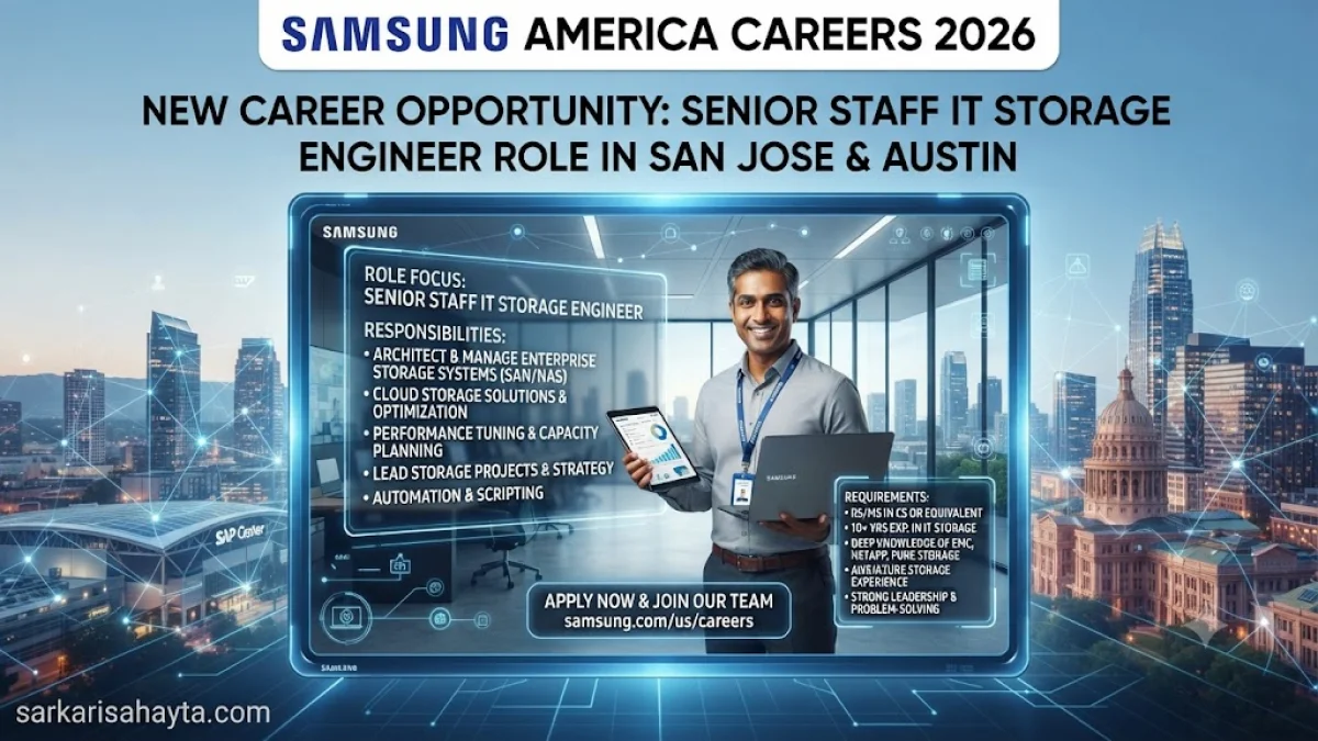 Samsung America Careers 2026: Senior Staff IT Storage Engineer Role in San Jose & Austin
