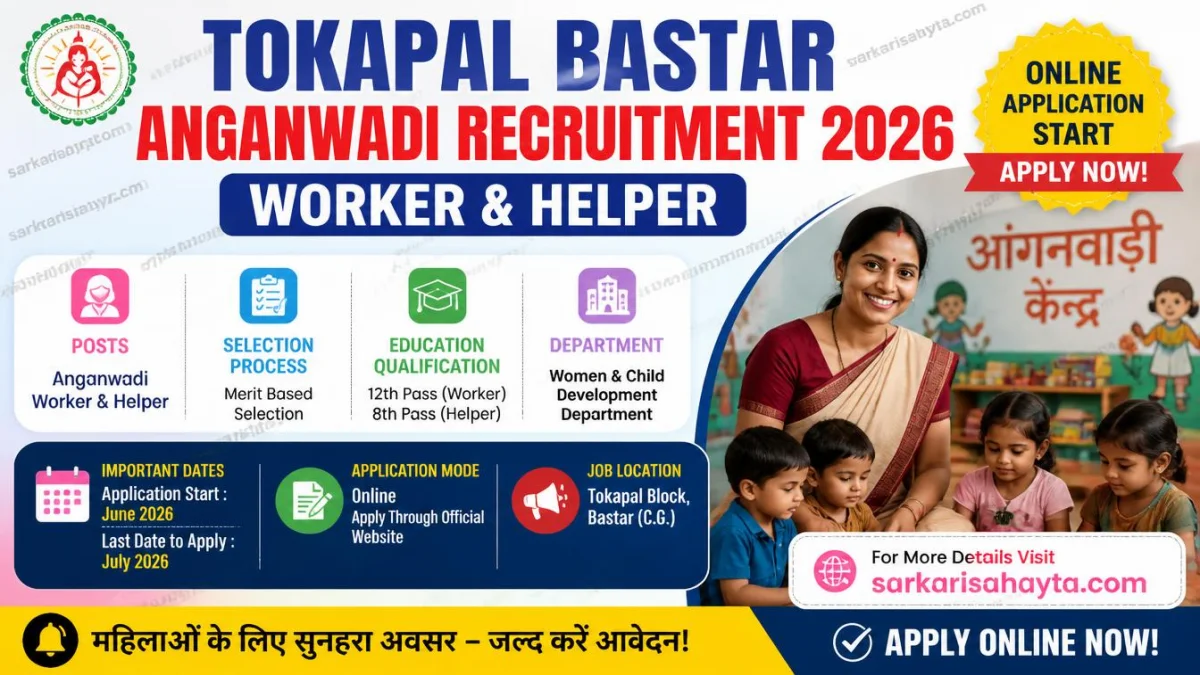 Tokapal Bastar Anganwadi Recruitment 2026: Worker & Helper Online Application