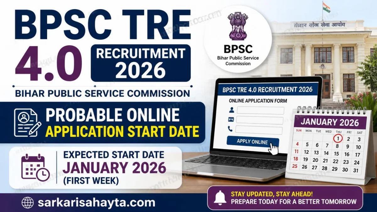 BPSC TRE 4.0 Recruitment 2026: Probable Online Application Start Date
