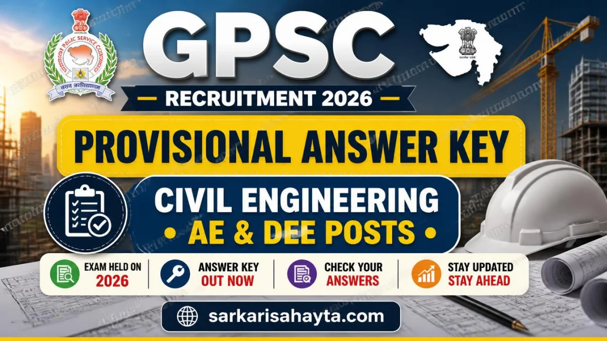 GPSC Provisional Answer Key 2026: Civil Engineering AE & DEE Posts