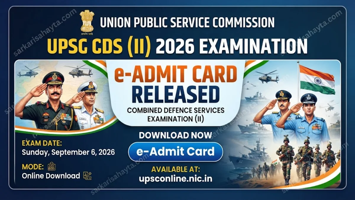 UPSC CDS (II) 2026 – e-Admit Card Released for Combined Defence Services Examination